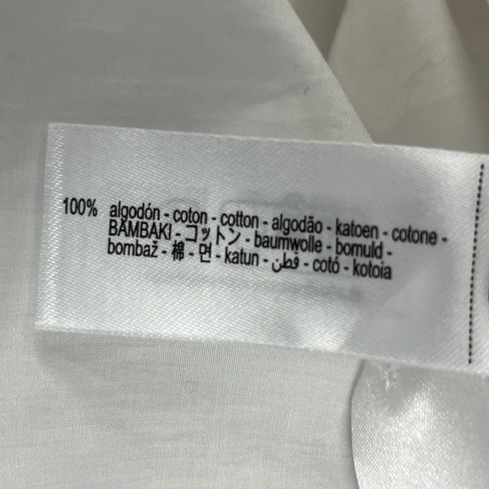 Zara Cotton Button Up Wide Short Sleeve Blouse Work Shirt Size XS - Picture 5 of 5